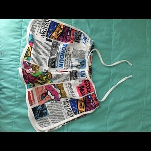 NWOT White Pop Art Shorts
